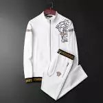 ensemble versace homme survetement jacket tracksuit hf embroidery zipper white